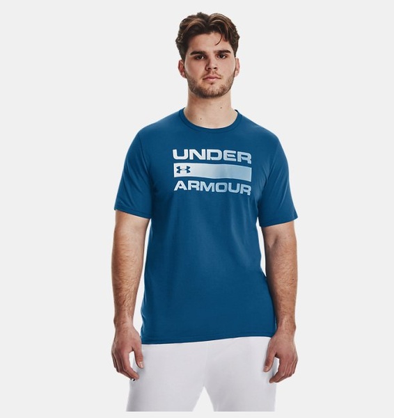 Mavi Erkek UA Team Issue Wordmark Kısa Kollu T-shirt