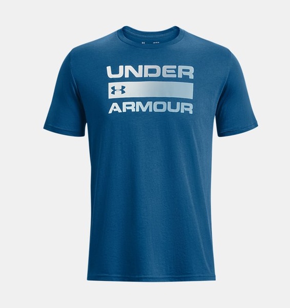 Mavi Erkek UA Team Issue Wordmark Kısa Kollu T-shirt