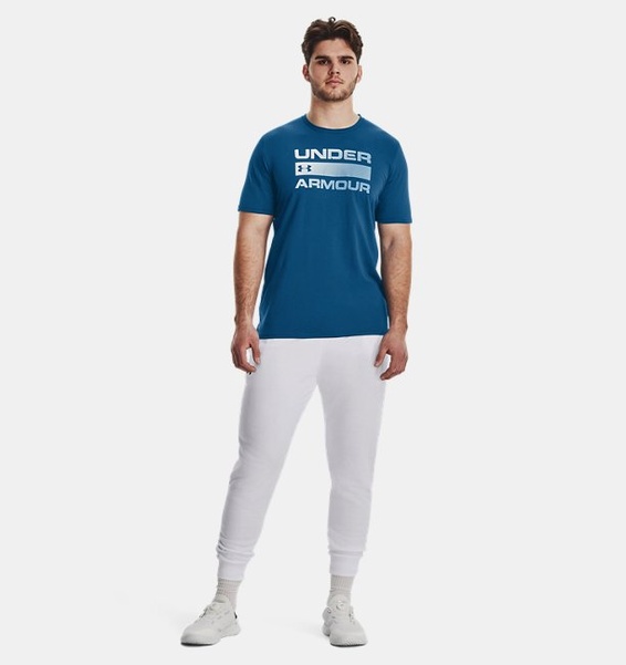 Mavi Erkek UA Team Issue Wordmark Kısa Kollu T-shirt