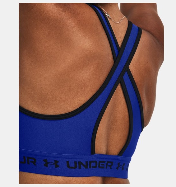 Mavi Kadın UA Crossback Mid Spor Sütyeni