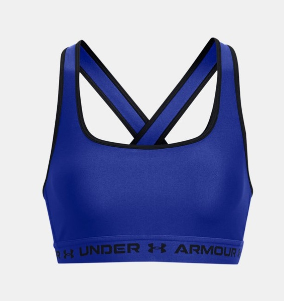 Mavi Kadın UA Crossback Mid Spor Sütyeni