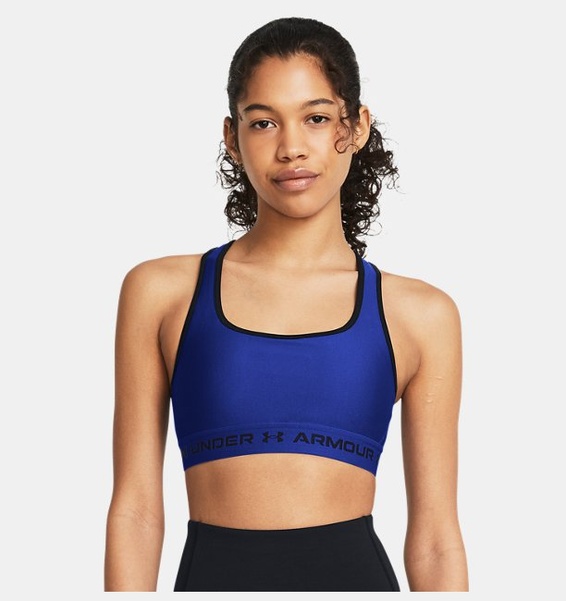 Mavi Kadın UA Crossback Mid Spor Sütyeni