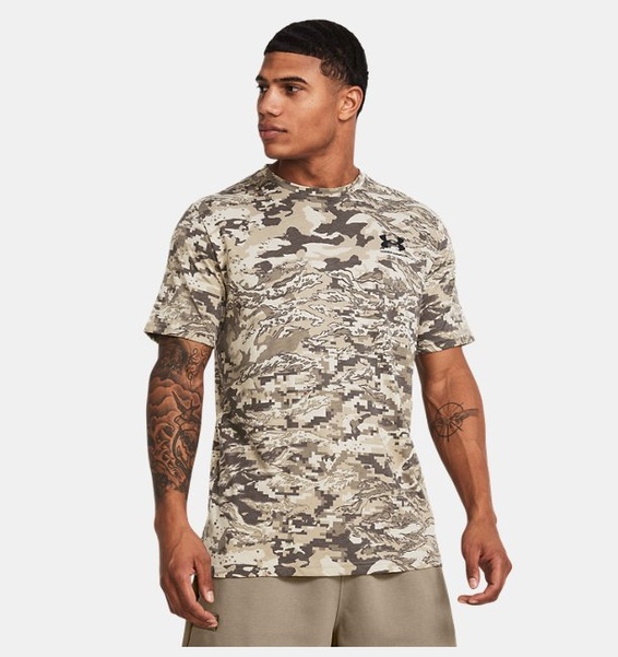 Kahverengi Erkek UA ABC Camo Kısa Kollu T-shirt