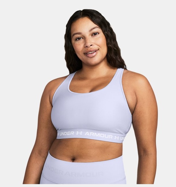 Lila Kadın UA Crossback Mid Spor Sütyeni