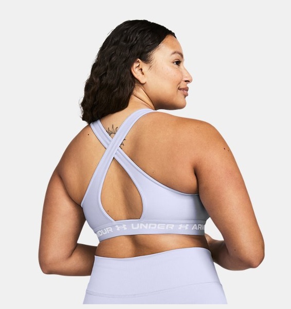 Lila Kadın UA Crossback Mid Spor Sütyeni