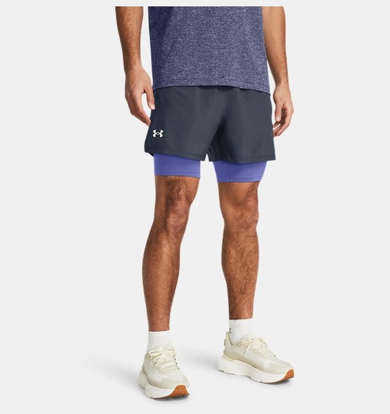 Antrasit Erkek UA Launch 5inch 2-in-1 Şort