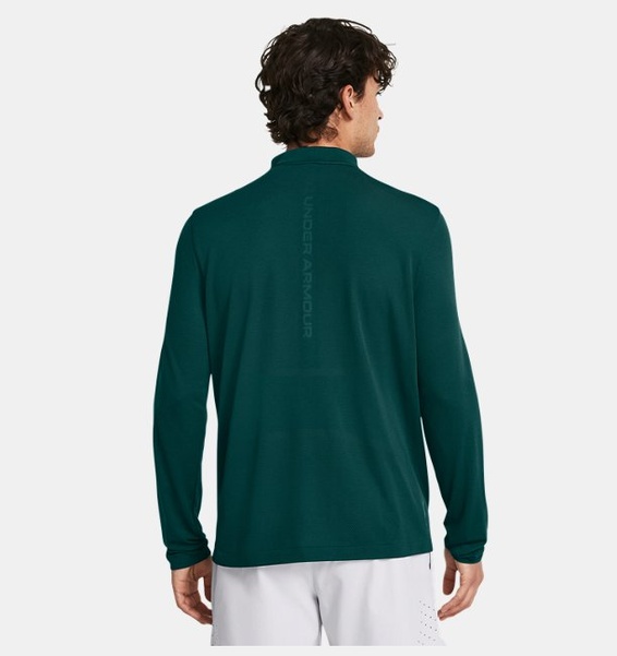 Petrol Yeşili Erkek UA Vanish Elite Dikişsiz 1/4 Fermuarlı Uzun Kollu T-shirt