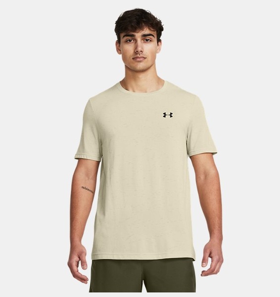 Bej Erkek UA Vanish Dikişsiz Kısa Kollu T-shirt