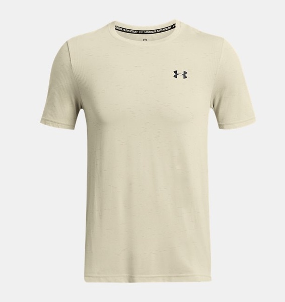 Bej Erkek UA Vanish Dikişsiz Kısa Kollu T-shirt