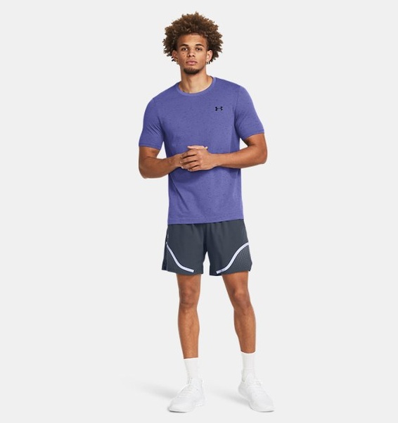 Mor Erkek UA Vanish Dikişsiz Kısa Kollu T-shirt