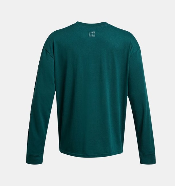 Petrol Yeşili Erkek UA Heavyweight Tonal Wordmark Uzun Kollu