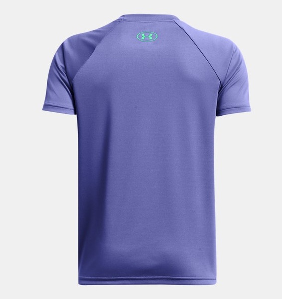 Mor Erkek Çocuk UA Tech Split Wordmark Kısa Kollu