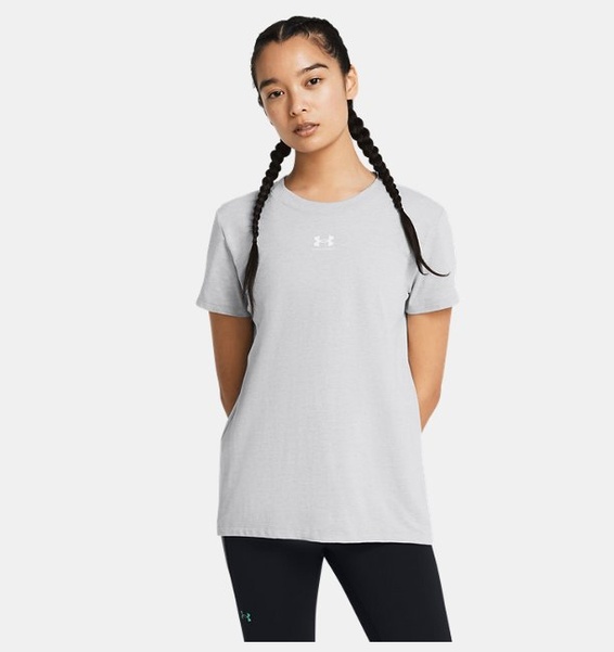 Gri Kadın Campus Core Kısa Kollu T-shirt