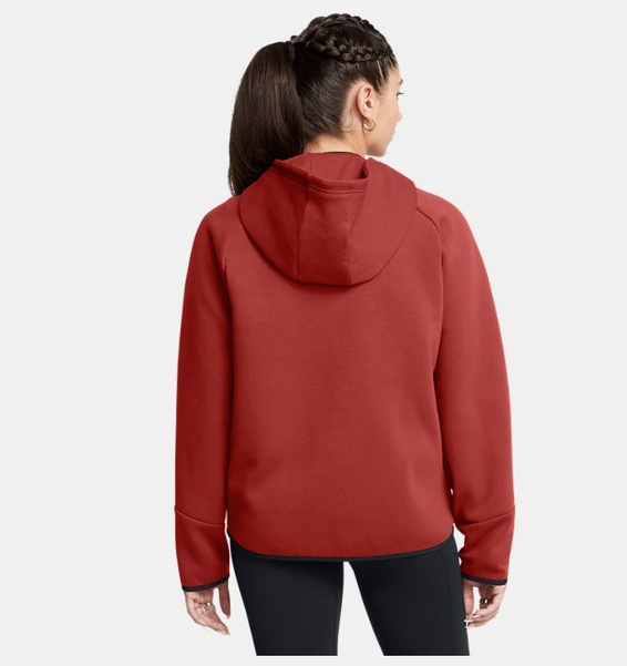 Turuncu Kadın UA Unstoppable Fleece Tam Fermuarlı Sweatshirt