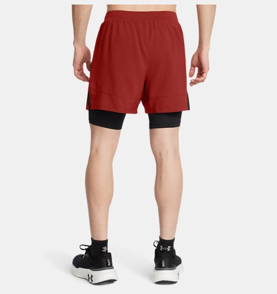 Turuncu Erkek UA Launch 5inch 2-in-1 Şort