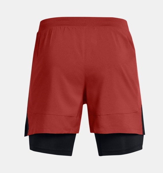 Turuncu Erkek UA Launch 5inch 2-in-1 Şort