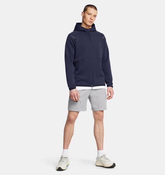 Lacivert Erkek UA Unstoppable Fleece Tam Fermuarlı HD EU Sweatshirt