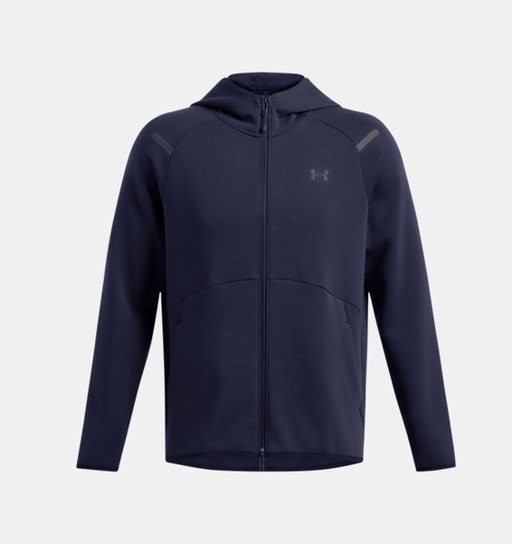 Lacivert Erkek UA Unstoppable Fleece Tam Fermuarlı HD EU Sweatshirt