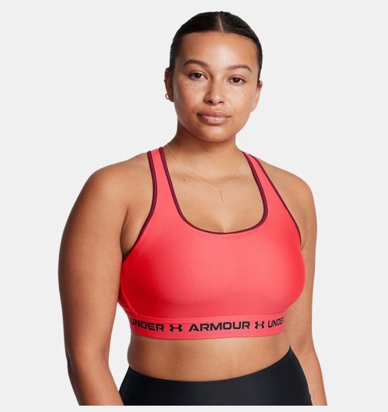 Kırmızı Kadın UA Crossback Mid Spor Sütyeni