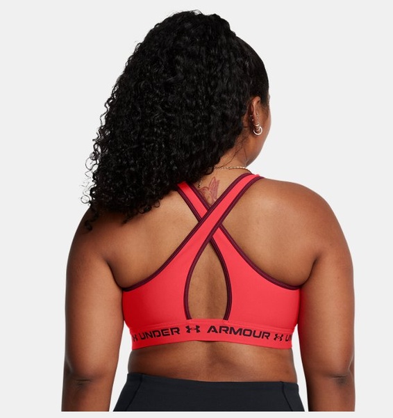 Kırmızı Kadın UA Crossback Mid Spor Sütyeni