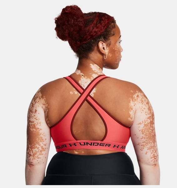 Kırmızı Kadın UA Crossback Mid Spor Sütyeni