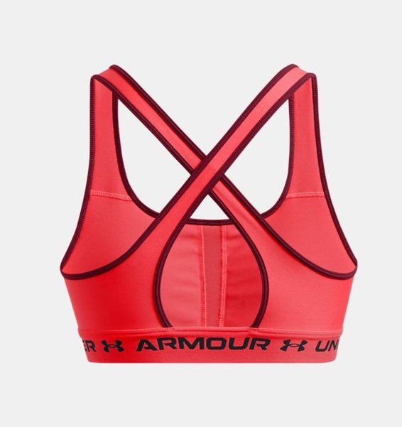Kırmızı Kadın UA Crossback Mid Spor Sütyeni
