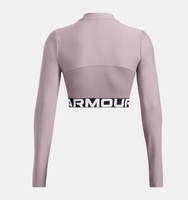 Kadın UA HeatGear Rib 1/4 Fermuarlı Uzun Kollu T-shirt