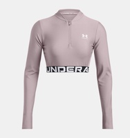 Kadın UA HeatGear Rib 1/4 Fermuarlı Uzun Kollu T-shirt