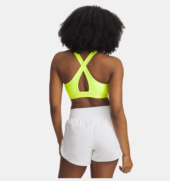 Sarı Kadın UA Crossback Mid Spor Sütyeni