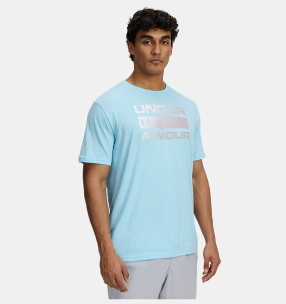 Açık Gri Erkek UA Team Issue Wordmark Kısa Kollu T-shirt
