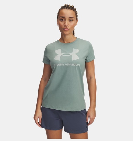 Yeşil Kadın UA Sportstyle Graphic Kısa Kollu T-shirt