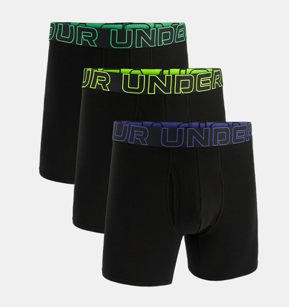 Siyah Erkek UA Performance Cotton 6" Boxerjock - 3'lü Paket