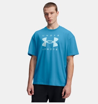 Erkek UA Heavyweight Oversized Branded Kısa Kollu T-shirt