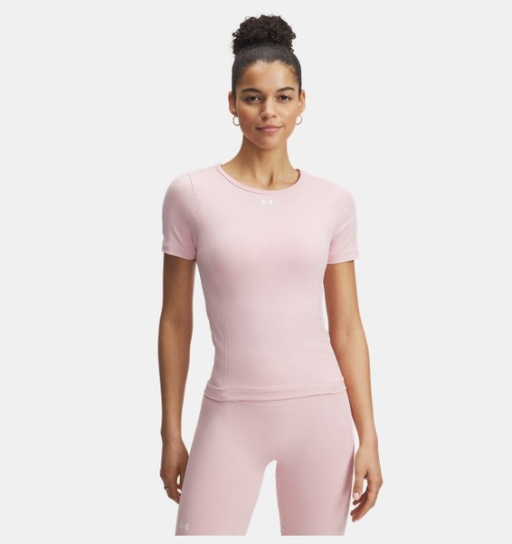 Pembe Kadın UA Vanish Dikişsiz Kısa Kollu T-shirt