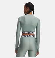 Kadın UA HeatGear Rib 1/4 Fermuarlı Uzun Kollu T-shirt