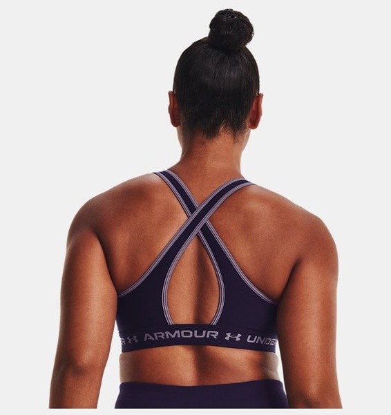 Mor Kadın UA Crossback Mid Spor Sütyeni