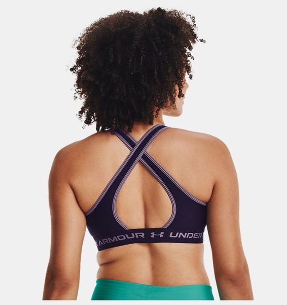 Mor Kadın UA Crossback Mid Spor Sütyeni