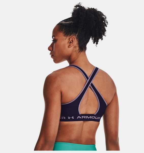 Mor Kadın UA Crossback Mid Spor Sütyeni