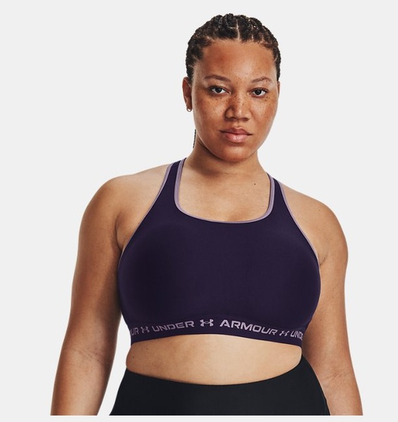 Mor Kadın UA Crossback Mid Spor Sütyeni