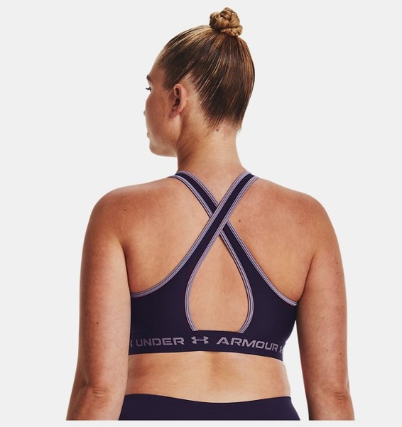 Mor Kadın UA Crossback Mid Spor Sütyeni