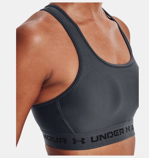 Gri Kadın UA Crossback Mid Spor Sütyeni
