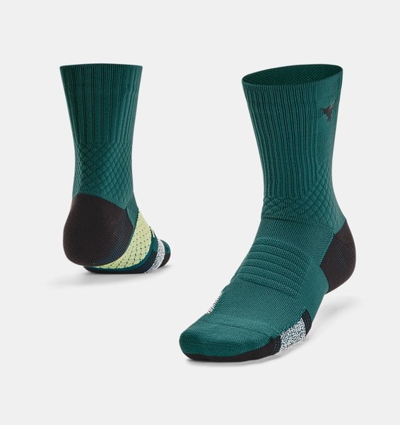 Yeşil Unisex UA P Rock AD Playmker Tekli Paket Mid Çorap