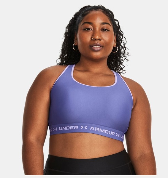 Mavi Kadın UA Crossback Mid Spor Sütyeni