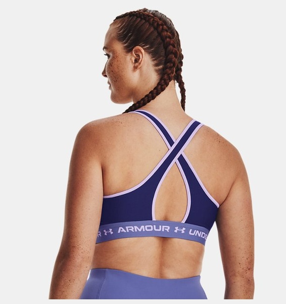 Mavi Kadın UA Crossback Mid Spor Sütyeni