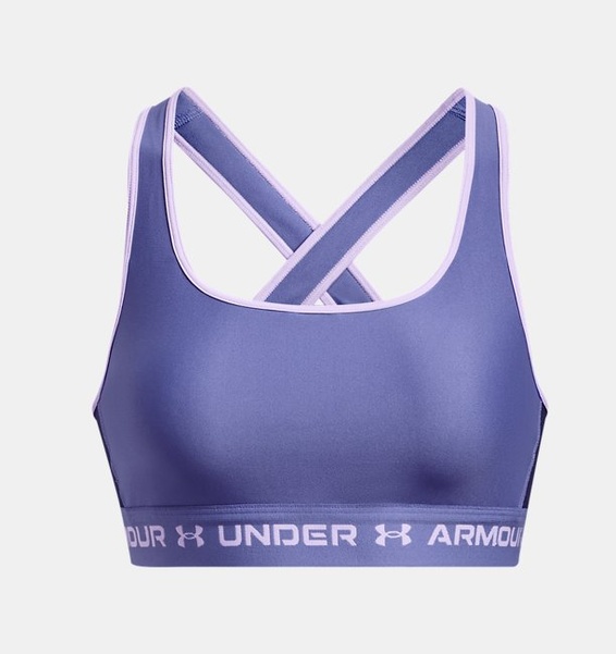 Mavi Kadın UA Crossback Mid Spor Sütyeni