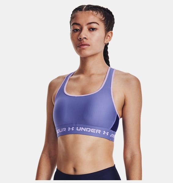 Mavi Kadın UA Crossback Mid Spor Sütyeni