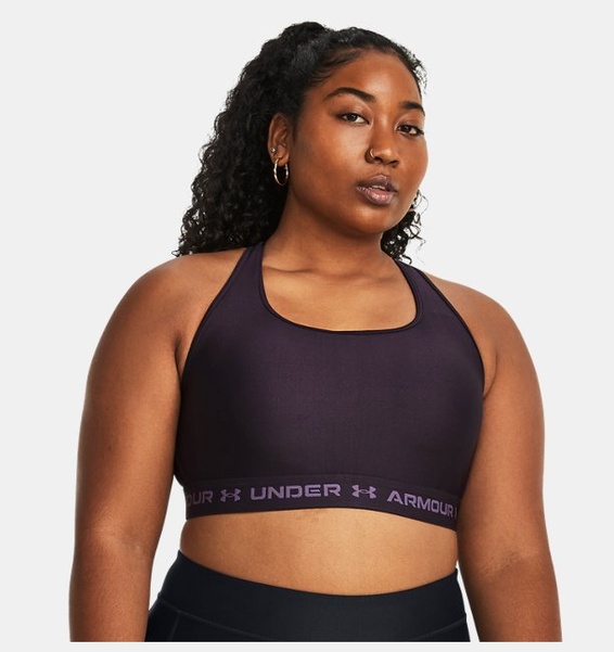 Mor Kadın UA Crossback Mid Spor Sütyeni