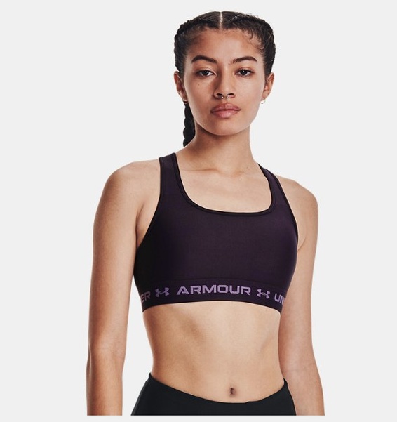 Mor Kadın UA Crossback Mid Spor Sütyeni