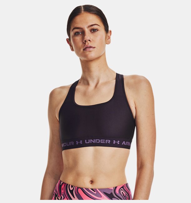 Kadın UA Crossback Mid Spor Sütyeni Mor