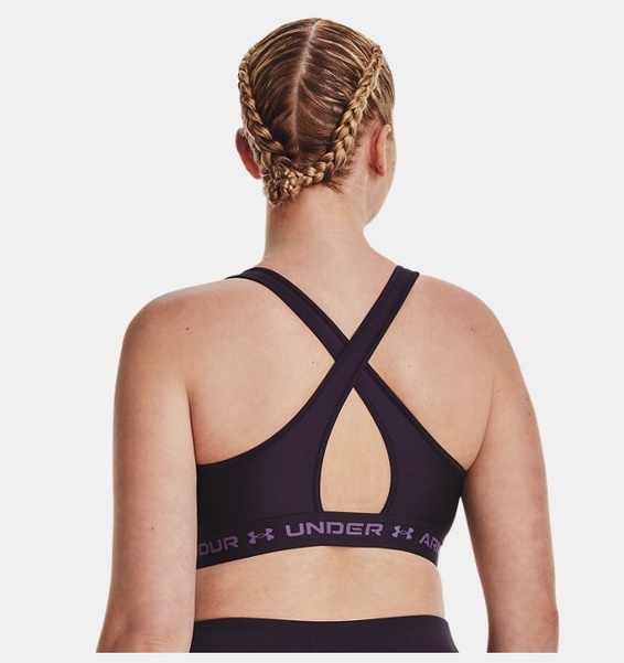 Mor Kadın UA Crossback Mid Spor Sütyeni